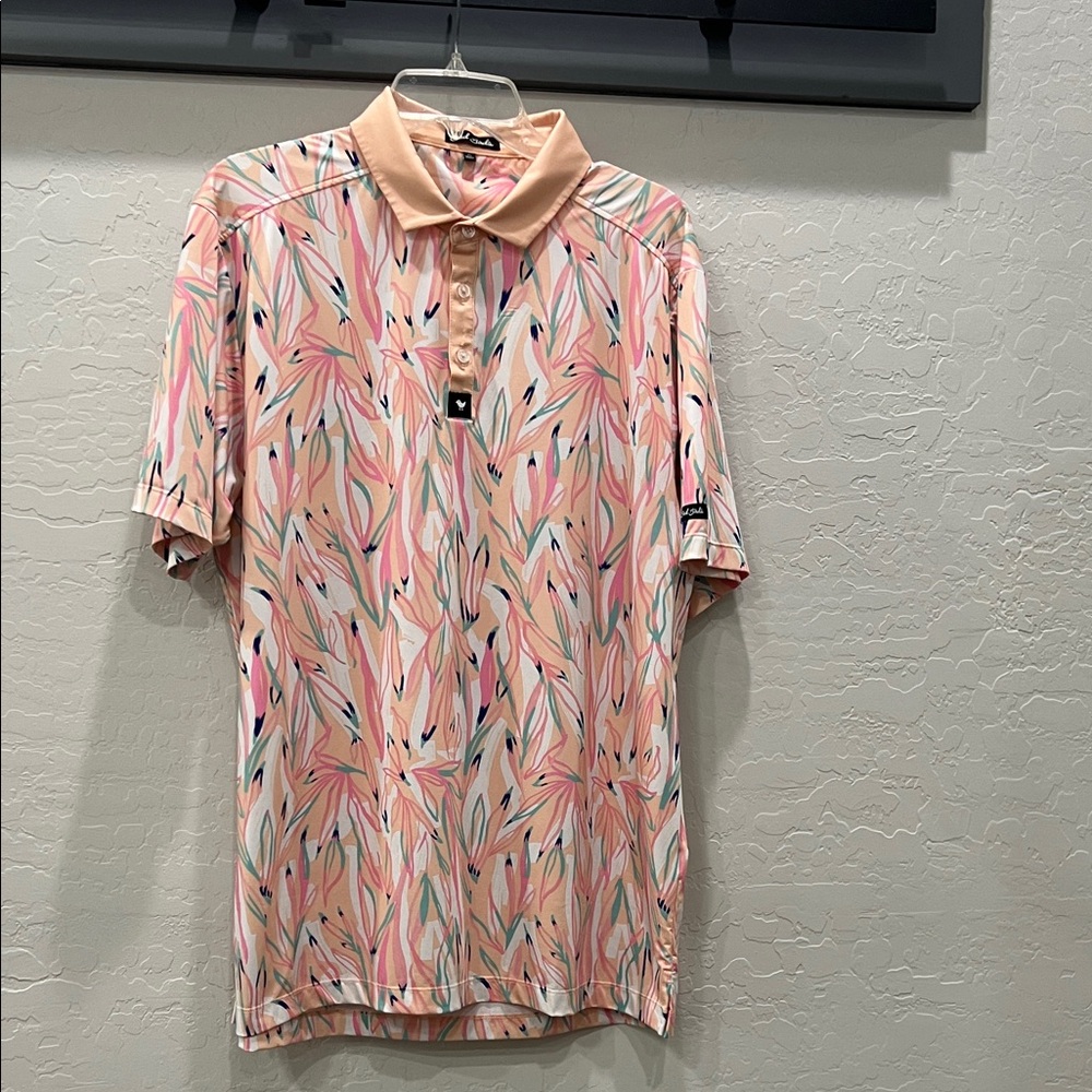 Bad Birdie Pastel Leaf Polo